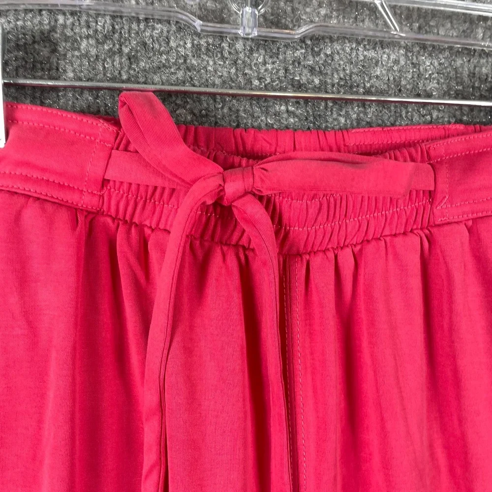 Anthropologie Pants Womens Medium Pink Pull On Drawstring Pockets Cropped‎ $88